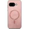 Coque arrière Phonesta Retro Vegan Leather MagSafe pour Google Pixel 9a - Rose 2