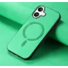 Coque arrière Phonesta Retro Vegan Leather MagSafe pour Apple iPhone 16 - Vert 2