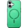 Coque arrière Phonesta Retro Vegan Leather MagSafe pour Apple iPhone 16 - Vert 3