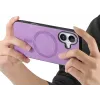 Coque arrière Phonesta Retro Vegan Leather MagSafe pour Apple iPhone 16 - Violet 4