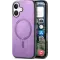 Coque arrière Phonesta Retro Vegan Leather MagSafe pour Apple iPhone 16 Plus - Violet