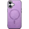 Coque arrière Phonesta Retro Vegan Leather MagSafe pour Apple iPhone 16 Plus - Violet 3