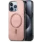 Coque arrière Phonesta Retro Vegan Leather MagSafe pour Apple iPhone 16 Pro - Rose