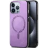 Coque arrière Phonesta Retro Vegan Leather MagSafe pour Apple iPhone 16 Pro Max - Violet