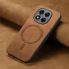 Coque arrière Phonesta Retro Vegan Leather MagSafe pour Xiaomi Redmi Note 14 Pro Plus - Marron 2