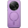 Coque arrière Phonesta Retro Vegan Leather MagSafe pour Xiaomi Redmi A3 - Violet 3