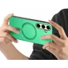 Coque arrière Phonesta Retro Vegan Leather MagSafe pour Samsung Galaxy A36/A56 - Vert 3