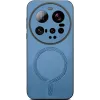 Coque arrière Phonesta Retro Vegan Leather MagSafe pour Xiaomi 15 Ultra - Bleu 1