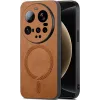 Coque arrière Phonesta Retro Vegan Leather MagSafe pour Xiaomi 15 Ultra - Marron 0