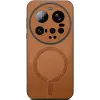 Coque arrière Phonesta Retro Vegan Leather MagSafe pour Xiaomi 15 Ultra - Marron 1