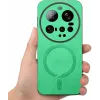 Coque arrière Phonesta Retro Vegan Leather MagSafe pour Xiaomi 15 Ultra - Vert 2