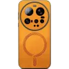 Coque arrière Phonesta Retro Vegan Leather MagSafe pour Xiaomi 15 Ultra - Orange 1