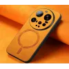 Coque arrière Phonesta Retro Vegan Leather MagSafe pour Xiaomi 15 Ultra - Orange 3