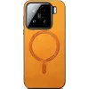 Coque arrière Phonesta Retro Vegan Leather MagSafe pour Xiaomi 15 - Orange 2