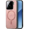 Coque arrière Phonesta Retro Vegan Leather MagSafe pour Xiaomi 15 - Rose