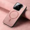 Coque arrière Phonesta Retro Vegan Leather MagSafe pour Xiaomi 15 - Rose 4