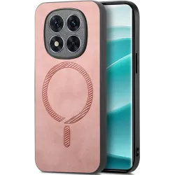 Coque arrière Phonesta Retro Vegan Leather MagSafe pour Xiaomi Redmi Note 14 Pro 5G / Xiaomi Poco X7 - Rose