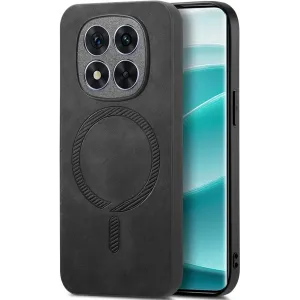 Coque arrière Phonesta Retro Vegan Leather MagSafe pour Xiaomi Redmi Note 14 Pro 5G / Xiaomi Poco X7 - Noir