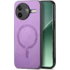 Coque arrière Phonesta Retro Vegan Leather MagSafe pour Xiaomi Poco F7 Pro - Violet