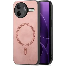 Coque arrière Phonesta Retro Vegan Leather MagSafe pour Xiaomi Poco F7 Ultra - Rose