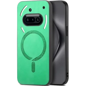 Coque arrière Phonesta Retro Vegan Leather MagSafe pour Nothing Phone (3a) - Vert