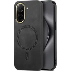 Coque arrière Phonesta Retro Vegan Leather MagSafe pour Xiaomi Redmi A5 171.7mm - Noir