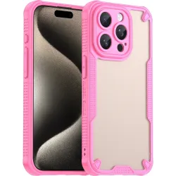 Coque arrière Phonesta Shockproof Armor pour Apple iPhone 15 Pro - Rose
