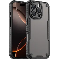 Coque arrière Phonesta Shockproof Armor pour Apple iPhone 16 Pro - Noir