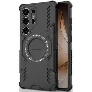 Coque arrière Phonesta Shield Armor avec MagSafe pour Samsung Galaxy S25 Ultra - Noir