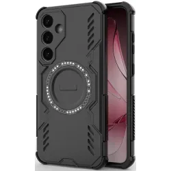 Coque arrière Phonesta Shield Armor avec MagSafe pour Samsung Galaxy S25/S24 - Noir