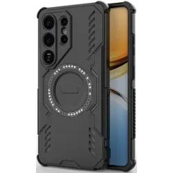 Coque arrière Phonesta Shield Armor avec MagSafe pour Samsung Galaxy S26 Ultra - Noir