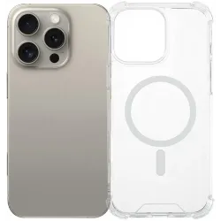 Coque arrière Phonesta Shockproof MagSafe pour Apple iPhone 16 Pro - Transparent