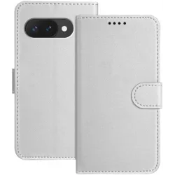 Coque portefeuille Phonesta Smooth Skin pour Google Pixel 9a - Argent