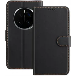 Coque portefeuille Phonesta Smooth Skin pour HONOR Magic7 Pro - Noir
