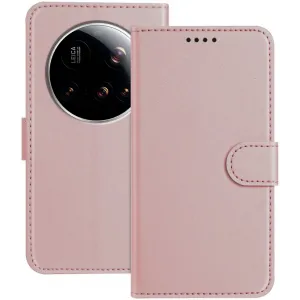 Coque portefeuille Phonesta Smooth Skin pour Xiaomi 15 Ultra - Or rose