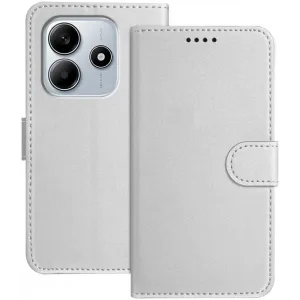 Coque portefeuille Phonesta Smooth Skin pour Xiaomi Redmi Note 14 5G / Xiaomi Poco M7 Pro - Argent
