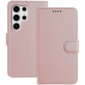 Coque portefeuille Phonesta Smooth Skin pour Samsung Galaxy S25 Ultra - Or rose
