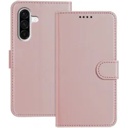 Coque portefeuille Phonesta Smooth Skin pour Samsung Galaxy A36/A56 - Or rose