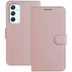 Coque portefeuille Phonesta Smooth Skin pour Samsung Galaxy A35 - Or rose