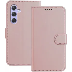 Coque portefeuille Phonesta Smooth Skin pour Samsung Galaxy A55 - Or rose