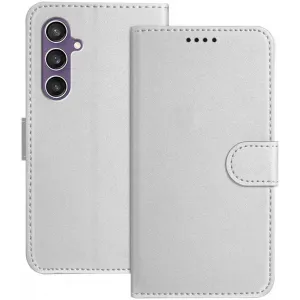 Coque portefeuille Phonesta Smooth Skin pour Samsung Galaxy S23 FE - Argent