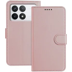 Coque portefeuille Phonesta Smooth Skin pour Xiaomi 14T Pro - Or rose