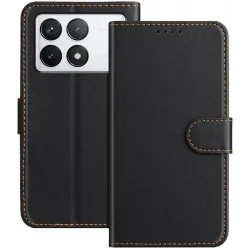Coque portefeuille Phonesta Smooth Skin pour Xiaomi 14T Pro - Noir