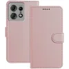 Coque portefeuille Phonesta Smooth Skin pour Motorola Edge 50 Pro - Or rose