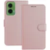 Coque portefeuille Phonesta Smooth Skin pour Motorola Moto G35 - Or rose