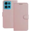 Coque portefeuille Phonesta Smooth Skin pour Motorola Moto G75 - Or rose