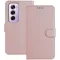 Coque portefeuille Phonesta Smooth Skin pour Oppo Reno12 Pro - Or rose