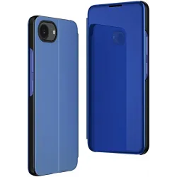 Coque à rabat Phonesta Smart Mirror View pour Apple iPhone 17e/16e - Bleu