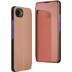 Coque à rabat Phonesta Smart Mirror View pour Apple iPhone 17e/16e - Or rose