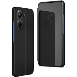 Coque à rabat Phonesta Smart Mirror View pour Xiaomi Poco X7 Pro - Noir